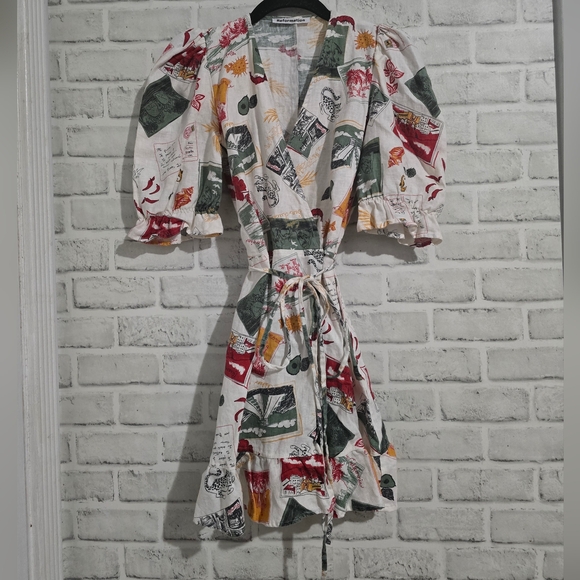 EUC Reformation Carmelo Mini Wrap Dress Vacaciones‎ Size XS - Picture 5 of 10